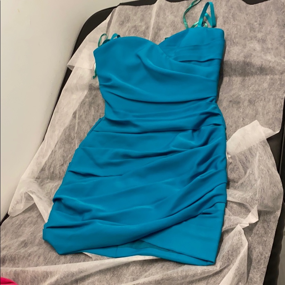 Bcbg strapless Turquoise dress